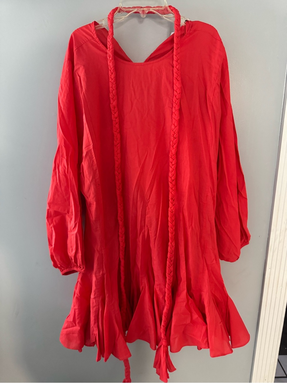 RHODE Ella Dress in Strawberry Red Women’s Large